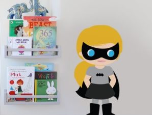 Bat girl Παιδικά Αυτοκόλλητα τοίχου 50 x 25 cm