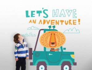 Let’s have an adventure, Παιδικά, Αυτοκόλλητα τοίχου, 70 x 78 εκ.