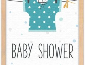 Baby shower Παιδικά Πίνακες σε καμβά 58 x 40 cm