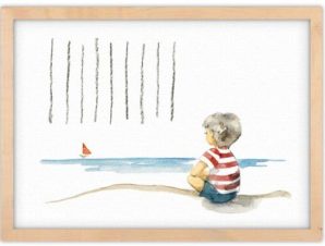 Αγοράκι στη θάλασσα Παιδικά Πίνακες σε καμβά 42 x 60 cm