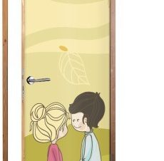 Παιδάκια σε λιβάδι, Παιδικά, Αυτοκόλλητα πόρτας, 60 x 170 εκ.