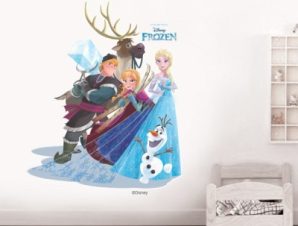 Anna, Elsa, Kristoff, Sven, Olaf Παιδικά Αυτοκόλλητα τοίχου 40 x 47 εκ.